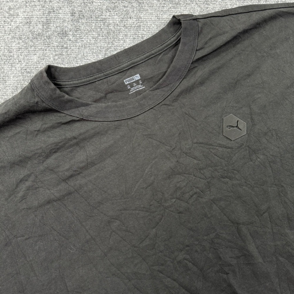 Puma T-Shirt 4XL Black DryCell Logo Patch Short Sleeve Mens